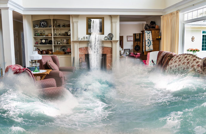 House gets flooded