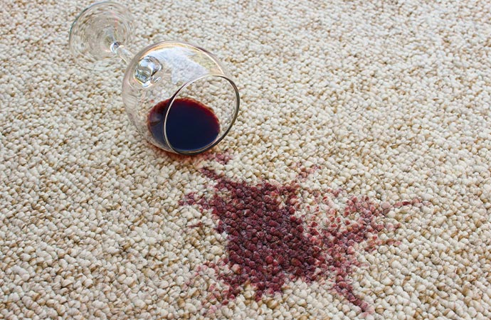Professional service for removing alcohol stains from carpets.