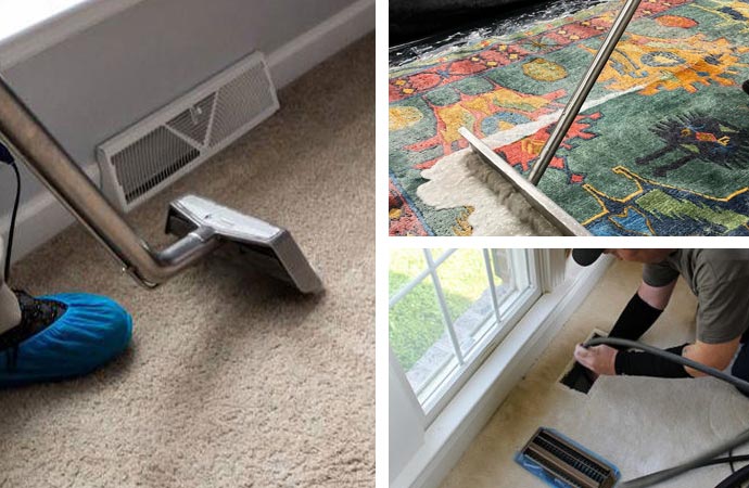 Professional cleaning services including carpet, rug, and air duct cleaning.