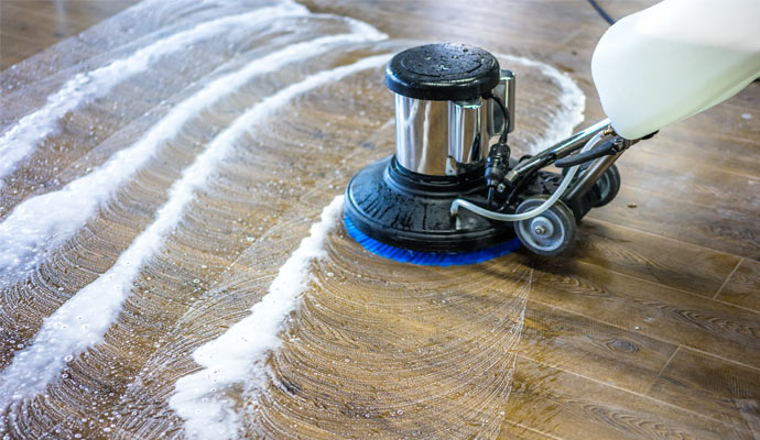 hardwood floor cleaning with machine