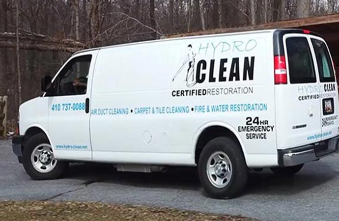 Witness a cleaning and restoration vehicle in action.