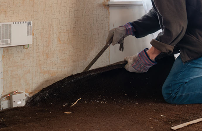 Expert cleaning process for removing water damage from a carpet.