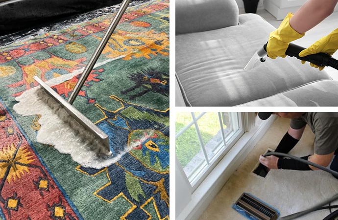 Professional cleaning service for rugs, upholstery, and air ducts.