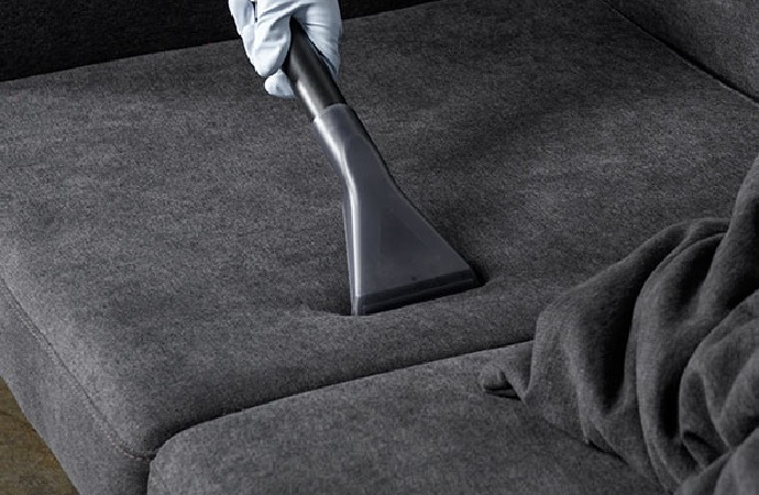 Silk Upholstery Cleaning by Worker